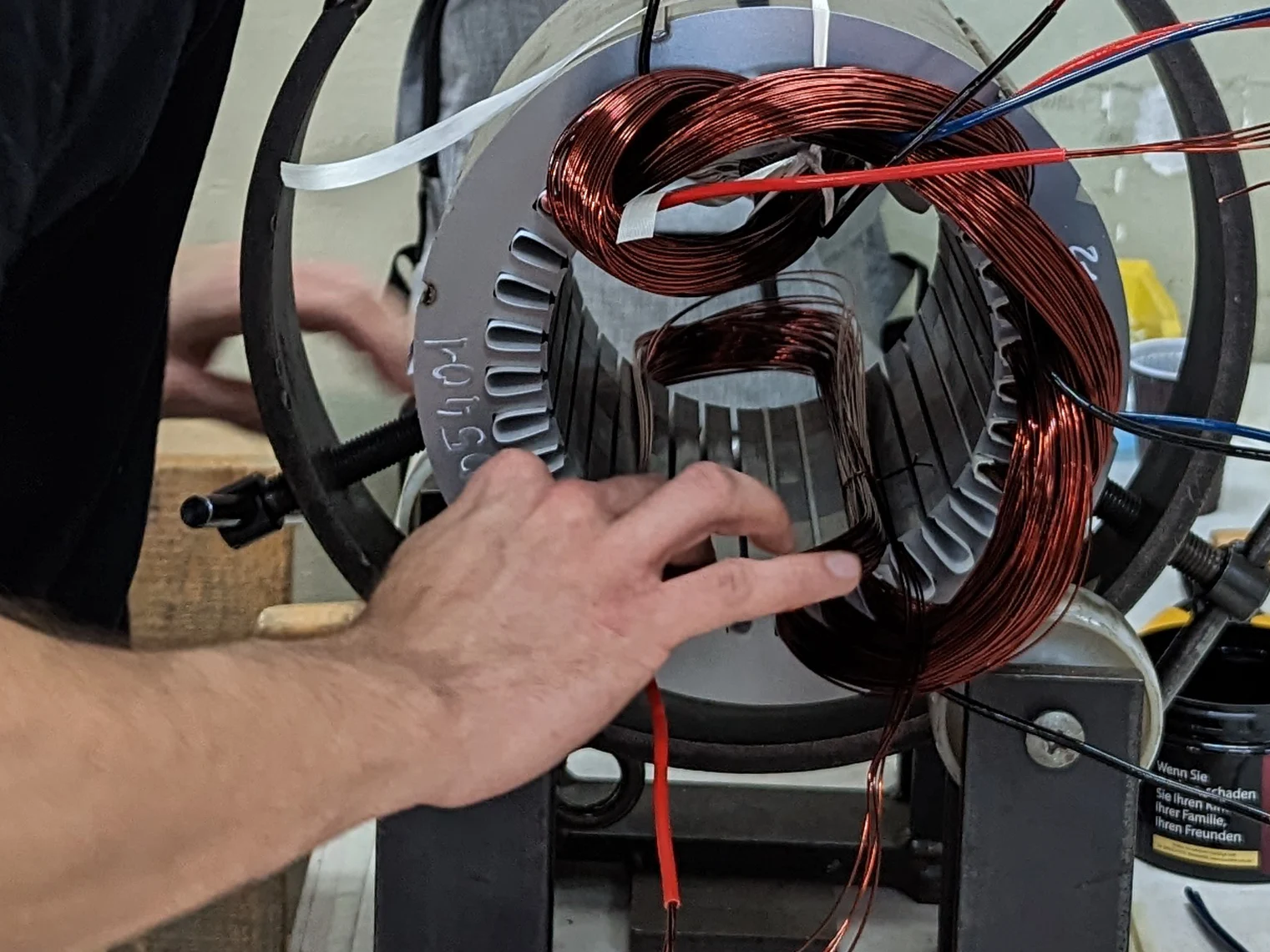 Winding an electric motor by hand