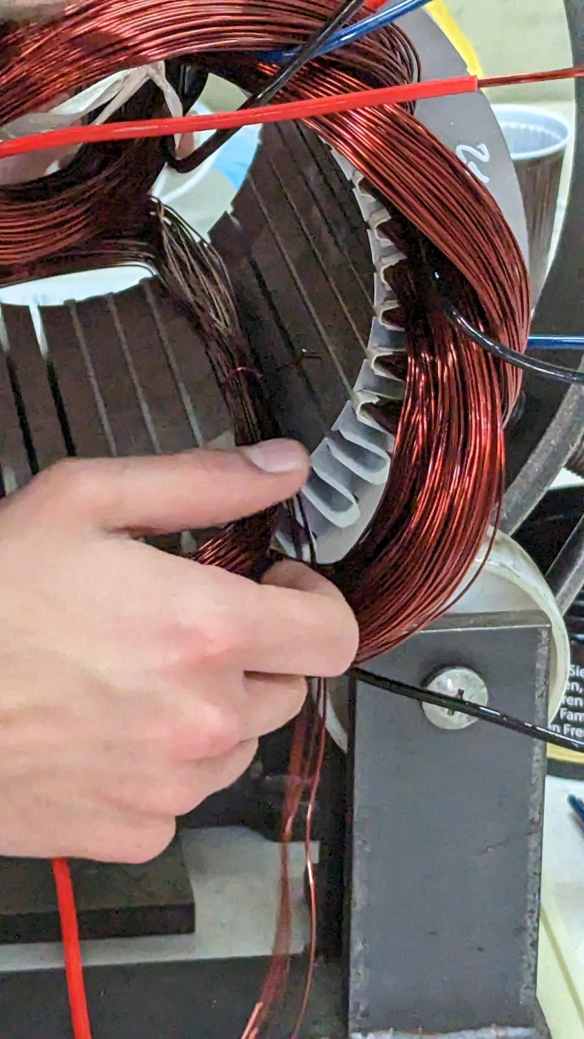 Elektromotor Wicklung per Hand - Schritt 4